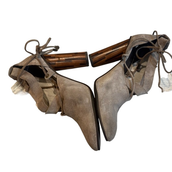 Free People Nouvella Wrap Taupe Heels Taupe, Sz EU39 - Picture 15 of 16